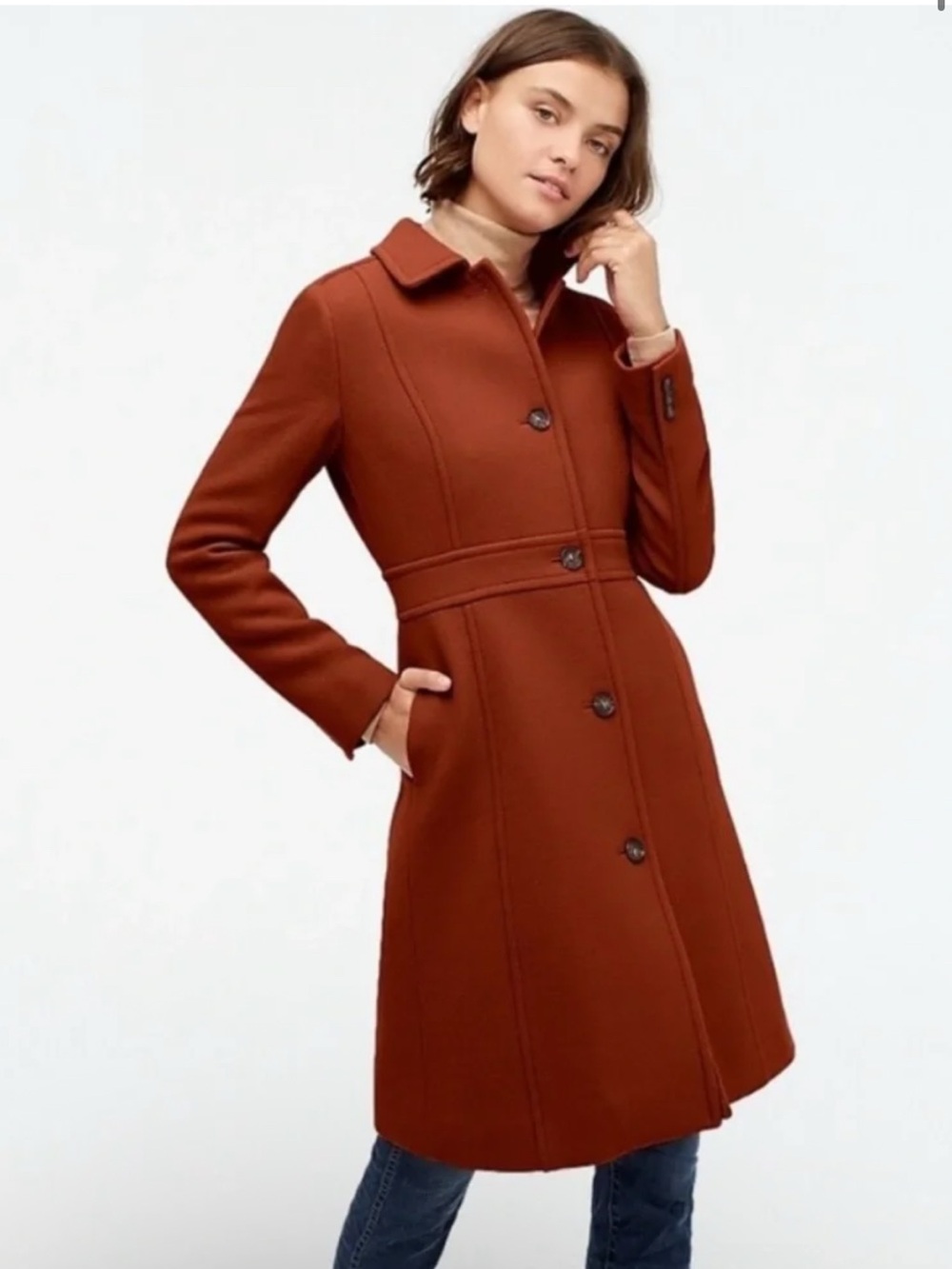NWT JCREW Classic Lady Day Coat Italian Double Cloth with Thinsulate